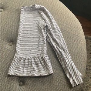 Jcrew cotton peplum long sleeve